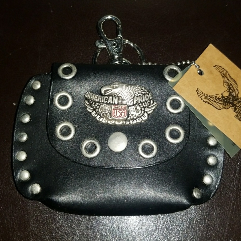 Leather change purse